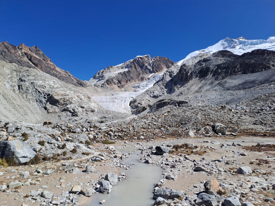 Der Übungsgletscher.